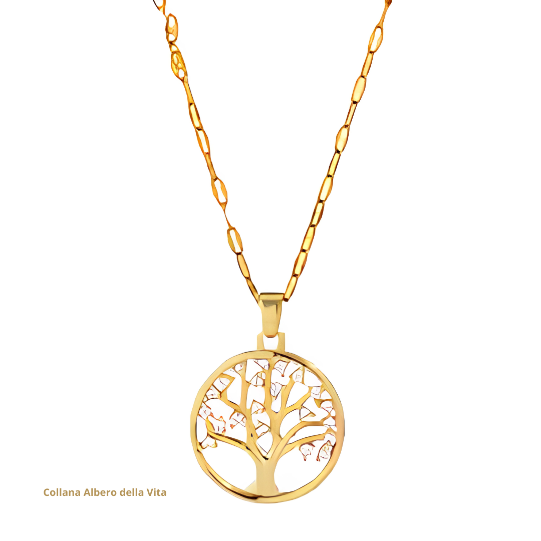 Collana Albero della vita in Acciaio Inossidabile