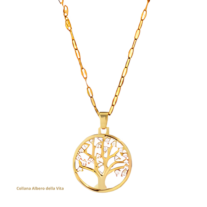 Collana Albero della vita in Acciaio Inossidabile