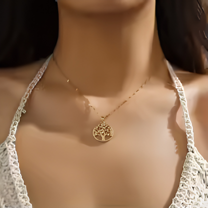 Collana Albero della vita in Acciaio Inossidabile