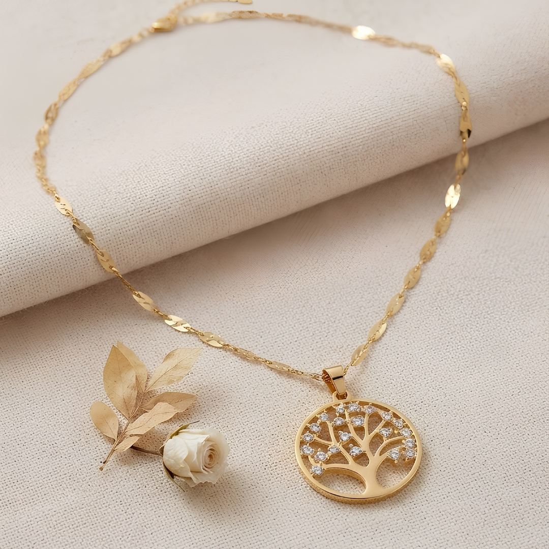 Collana Albero della vita in Acciaio Inossidabile