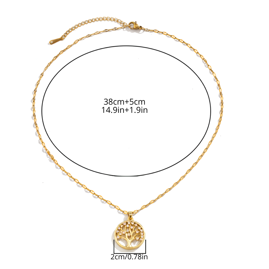 Collana Albero della vita in Acciaio Inossidabile