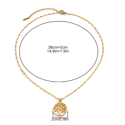 Collana Albero della vita in Acciaio Inossidabile