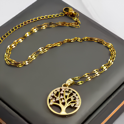 Collana Albero della vita in Acciaio Inossidabile
